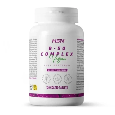 Imagen de HSN B 50 Complex Complejo Vitamina 120 Tabletas Todas las Vitaminas del Grupo Con PABA, Inositol Formas de Alta Biodisponibilidad No GMO, Vegano, Sin Gluten