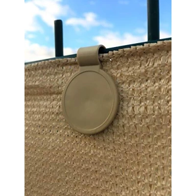 Imagen de edenvista Clips de fijación, con protección antirrayos UV, para Lona separadora 90 a 350 g/m2 Bolsa 20 Piezas, Color Arena.
