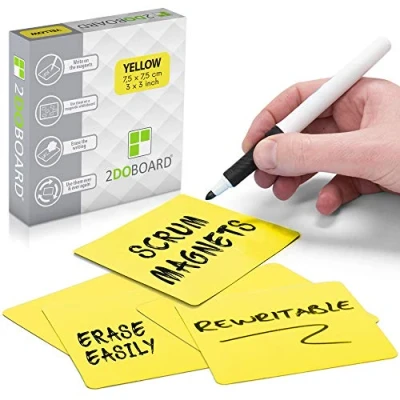 Imagen de Tarjetas Magnetics de Scrum, Agile, Kanban y Lean 7,5 x cm Juego 25 imanes (Amarillo)