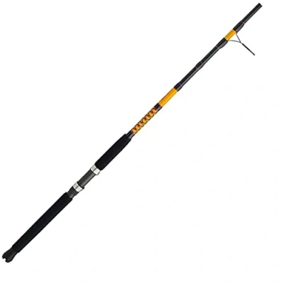 Imagen de Ugly Stik Bigwater Caña de Pescar giratoria, Color Negro, Rojo y Amarillo