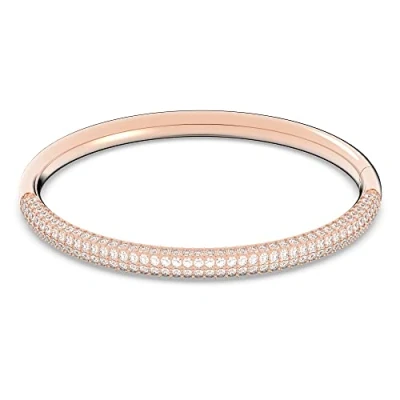 Imagen de Swarovski Brazalete Stone L para Mujer, Con Baño en Tono Oro, Cristales Blancos, Colección