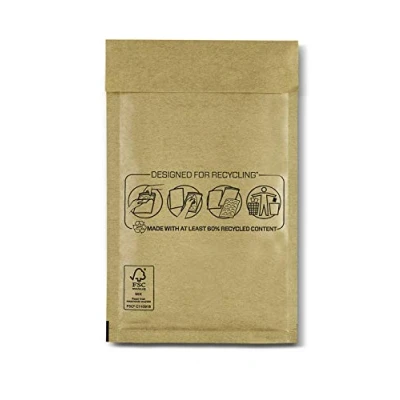 Imagen de Bankers Box Sobres y Bolsas Acolchados de Burbuja para Protección Seguridad en Envíos Transporte, Cierre Autoadhesivo, Ecológico, color Marrón, 100 Unidades, 120x210 mm (Nº12)