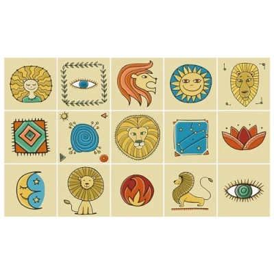 Imagen de Ulticool pegatinas impermeables para azulejos Mitología antigua de Egipto 15 x cm unidades autoadhesivas borde pared baño cocina