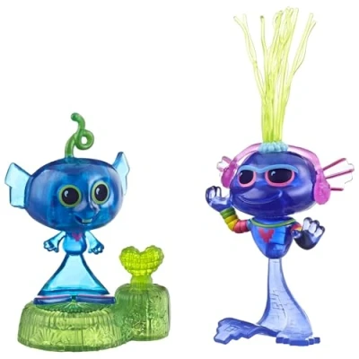 Imagen de Hasbro Trolls World Tour Techno Reef, muñeco con Cabeza Mecedora figurita, Multicolor, E8419