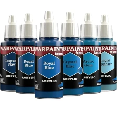 Imagen de The Army Painter, Warpaints Fanatic Flexible Triad: Vivid Blues 6 x 18 ml Pinturas Acrilicas, Azul Pintura Miniatura para D&amp;D miniatures &amp; Warhammer Figuras