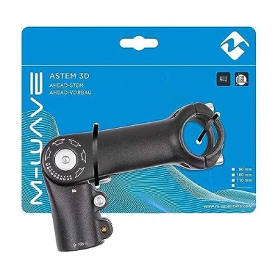 Imagen de M Wave ST C2.1 Potencia del Manillar Ahead, Unisex, Negro, verstellbar Von 0 90, Ext. 90 mm, für 31.8 mm