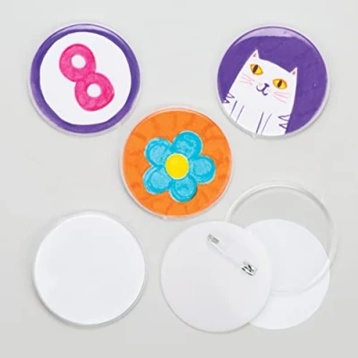 Imagen de Baker Ross Kit para Diseñar Broches Manualidades Creativas Niños Perfectas Crear Decoraciones y Accesorios Personalizados (Pack de 10)
