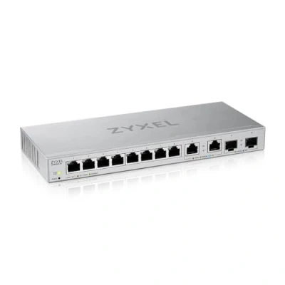 Imagen de Zyxel Conmutador sin gestión de 12 Puertos multigig con 2 2,5G y 10G SFP+ Escritorio/Fijación Mural, Garantía 5 años [XGS1010 12]