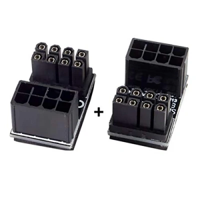 Imagen de chenyang Adaptador ATX de 8 pines hembra a macho en ángulo 180 grados para tarjetas gráficas escritorio