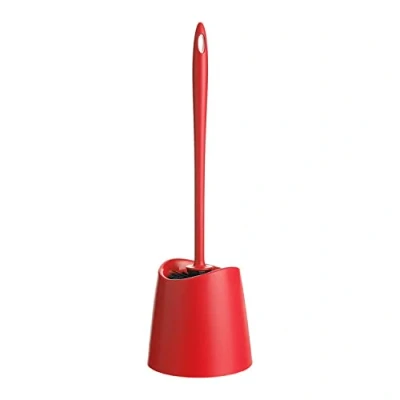 Imagen de Tatay Escobilla de Baño WC Estandar, Polipropileno, Cepillo Negro, Libre BPA, Fabricado en España, Color Rojo, Medidas 12 x 38 cm