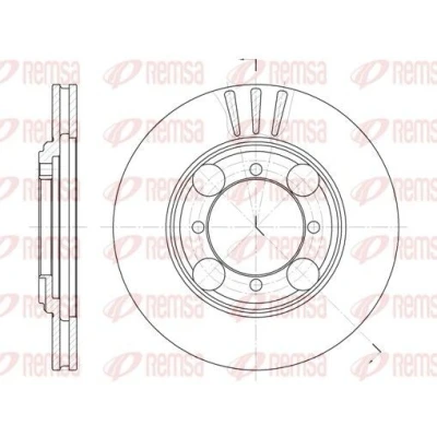 Imagen de REMSA 6375.10 Disco de freno Eje delantero 257, 257 22 4 ventilado HYUNDAI: COUPE, Elantra III Hatchback, LANTRA 2