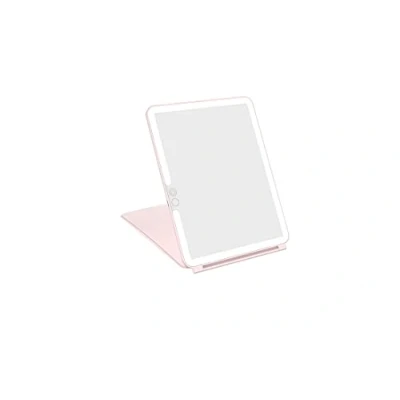 Imagen de WEILY Espejo Maquillaje con Luz, Tocador 72 Luces Led, Pantalla Táctil Tres Colores Ajustable 2000mA USB Recargable para Viajar (Rosa)