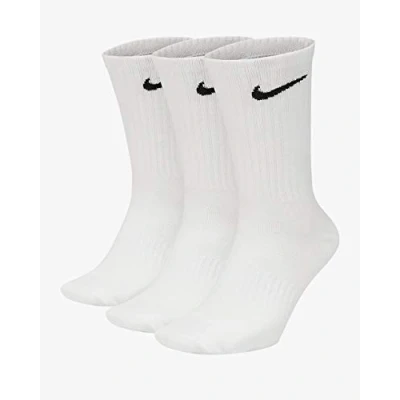 Imagen de Nike 3Ppk Value Cotton Crew Calcetines unisex, color blanco/ negro, talla S/ 34 38