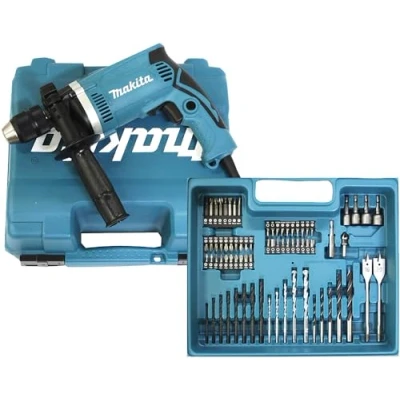 Imagen de Makita hp1631kx3 taladro percutor 710w 13mm automático promo acc