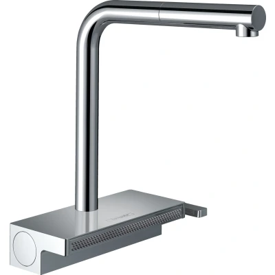 Imagen de Hansgrohe Aquno Select M81 Grifo monomando de cocina 250, caño extraíble, 2 tipos chorro, sBox, cromo, 73830000
