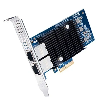 Imagen de Ipolex 10 Gigabit PCIE Tarjeta de Red X550 T2, 10Gb Ethernet PCI Express LAN Adaptador (Nic) Perfil Bajo RJ45 2 Puertos para Windows Server, Linux, VMware ESX
