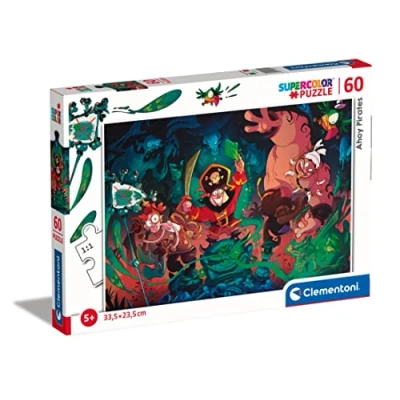 Imagen de Clementoni Puzzle Infantil 60 Piezas Piratas; Dibujos, a Partir de 5 años (26111)