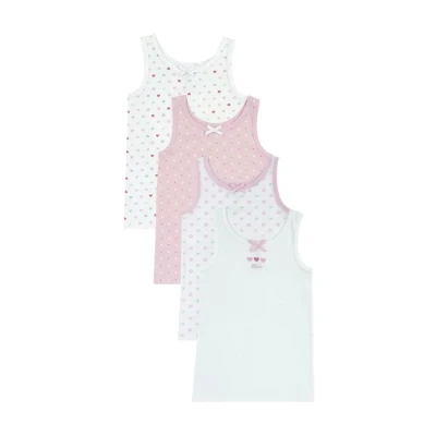 Imagen de Chicco 4 Pieces Camiseta interior para niños, Talla: 2a, White