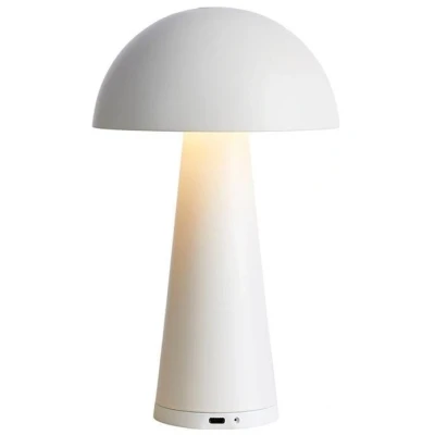 Imagen de Markslöjd Lámpara mesa de batería Fungi para exterior blanco