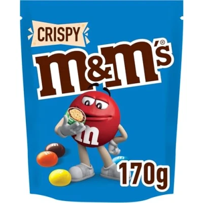 Imagen de M&amp;M&#039;s CRISPY Snack de Bolitas Arroz Inflado Cubiertas Chocolate con Leche Colores Surtidos, Paquete 170g