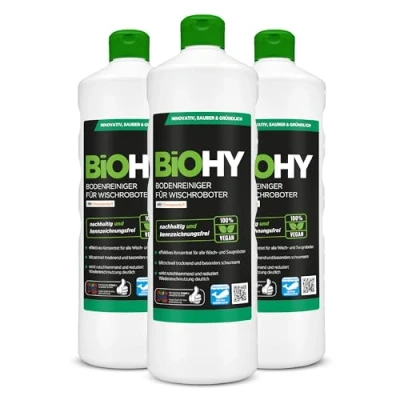 Imagen de BiOHY Limpia suelos para robots de limpieza con aroma a naranja (Bidón 10 litros) Concentrado todos los sin espuma y rayas sostenible
