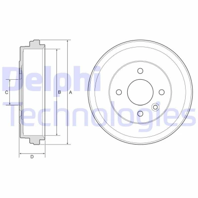 Imagen de Tambor de freno DELPHI BF637