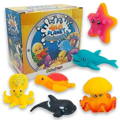 Imagen de #sbabam, Funny Box Sea Friends Jelly Planet, Juguetes para niños de quiosco, Animales Juguete Suaves perfumados, Encontrar los Cambios Color niños, Regalo