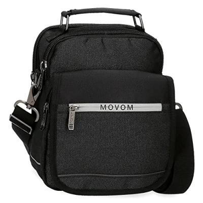 Imagen de Movom Trimmed Bandolera Dos Compartimentos Negro 20x25x12 cms Poliéster