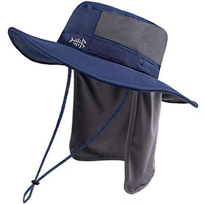 Imagen de Bassdash UPF 50+ Sombrero de Pesca Solar Resistente al Agua con Solapa Cuello Desmontable