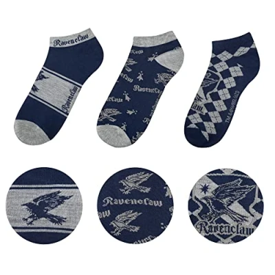 Imagen de Cinereplicas Harry Potter Calcetines de tobillo Ravenclaw (Juego 3) Licencia Oficial