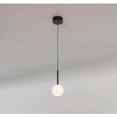 Imagen de Mantra Iluminación Lámpara colgante Cellar, 1 luz, hierro, negro, cristal, blanco
