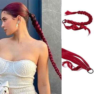 Imagen de CAISHA 75 cm Recta Extensión De Cabello Postizo Rojo HEZ 102