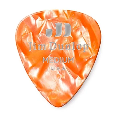 Imagen de JIM DUNLOP Púas Genuine Celluloid Classic, Saco de 72, Naranja Perlado, medium