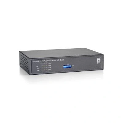 Imagen de Levelone Switch Fast Ethernet Poe De 10 Puertos, 1 Port Gigabit, Gigabit Sfp, 120w, 9 Outputs