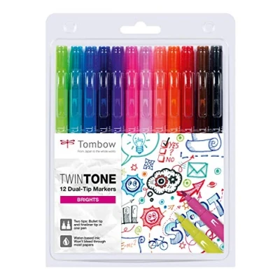 Imagen de Set De 12 Rotuladores Tombow Twintone Brights
