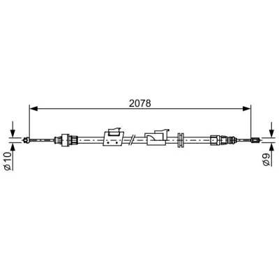Imagen de BOSCH 1 987 482 706 Cable de Freno Mano 2078 FORD: S Max Mk1