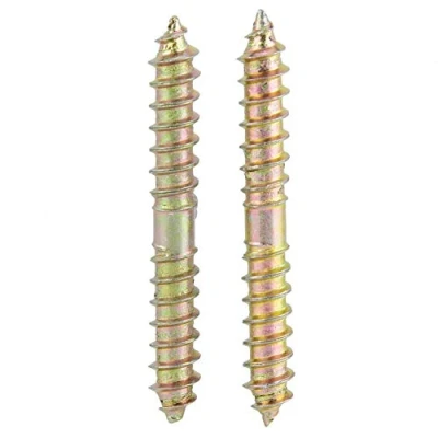 Imagen de 10 Unids 6 * 50Mm Tornillo Pasador Hierro Doble Terminado Revestimiento de Zinc Roscado Autorroscante Madera A Conexión