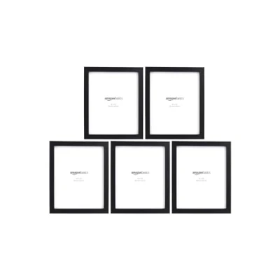 Imagen de Amazon Basics Rectangular Marco para fotos, 5 Unidad, Paquete de 1, Negro, 20 x 25 cm