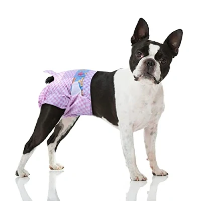 Imagen de Flying Paws pañales Desechables para Perras, Cachorros con Cintura elástica Ajustable Perras o Gatos en Calor, incontinencia, pañal indicador de Humedad. (M 40 Unidades)