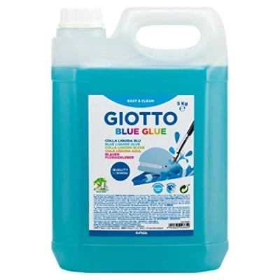 Imagen de Giotto Blue Glue, Cola Azul Transparente, Bote de Plástico, 5 Kg