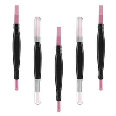 Imagen de VETPW 5 Piezas Lima de Uñas Piedra Pómez, Pluma Pulido Uñas, Double Head Cuticle Pusher Remover Trimmer Pedicure Manicure Tool for Nail Bed Cleaning