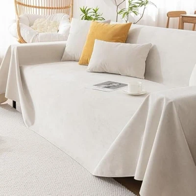 Imagen de HLTQL Cubre Sofa 3 Plazas Chaise Longue 4 2 1 Plaza Impermeable Gatos Fundas Elasticas Cojines para Protector Forros Sofas(#5,180x460cm)