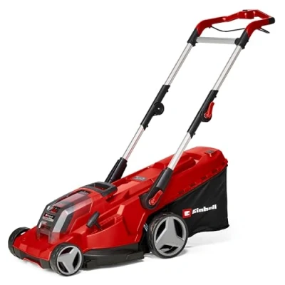 Imagen de Einhell Professional Cortacésped inalámbrico RASARRO 36/40 Kit Power X Change (36 V, Ancho de Corte 40 cm, hasta 500 m², 50 L, Altura 25 75 mm, con 2 baterías 4 Ah y 1 Twincharger)