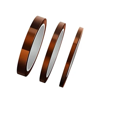 Imagen de Cinta Kapton,3 resistente al calor poliimida para impresoras 3D Placas de circuito alto enmascaramiento, soldadura, recubrimiento en polvo, sublimación y aislamiento 5MM/10MM/15MM*33M