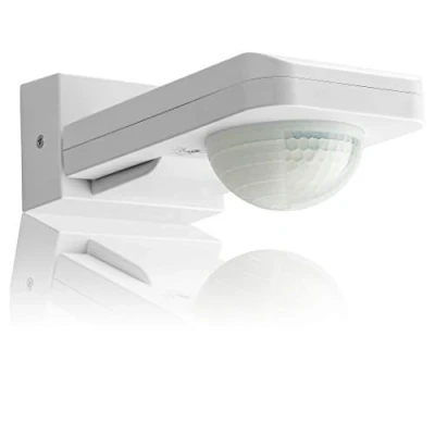 Imagen de SEBSON Detector de Movimiento Exterior IP65, Montaje Superficie en Pared y Techo, programable, 20m / 360, LED Adecuado, Sensor Infrarrojos con 3 Sensores