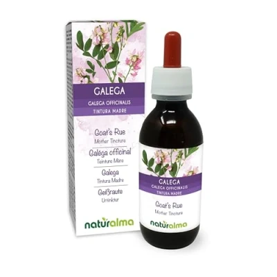Imagen de Galega (Galega officinalis) hierba con flores Tintura Madre sin alcohol Naturalma Extracto líquido gotas 120 ml Complemento alimenticio Vegano