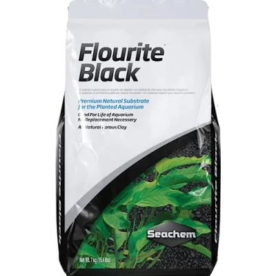 Imagen de Seachem Flourite Grava de Arcilla Negra Sustrato Acuario plantado Natural poroso Estable, 15.4 Libras