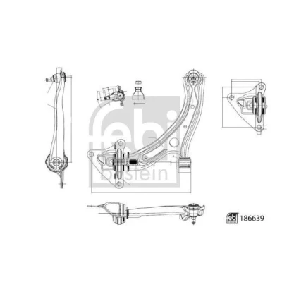 Imagen de FEBI BILSTEIN 186639 Barra oscilante, suspensión de ruedas HONDA: Jazz 3