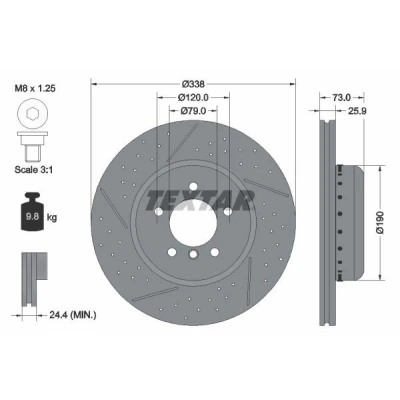 Imagen de TEXTAR PRO+ 92266925 Disco de freno BMW: 3 Berlina, Coupé, Touring