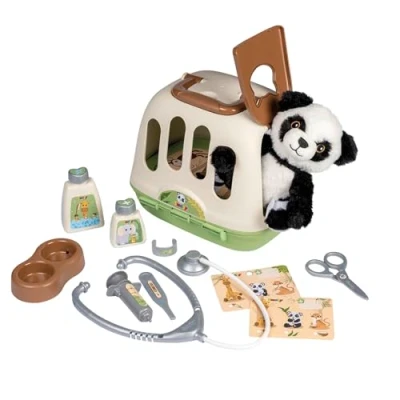 Imagen de Práctico Set de Juego Veterinario Smoby en un trasportín, Que es al Mismo Tiempo Maleta y trasportín Mascotas.